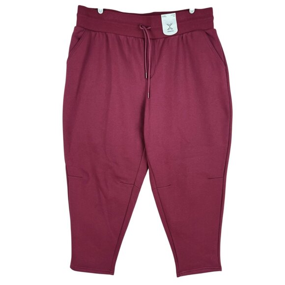 Xersion Women's Classic Fleece Loose Fit Burgundy Pants Size XXL Drawstring NWT - Picture 1 of 10